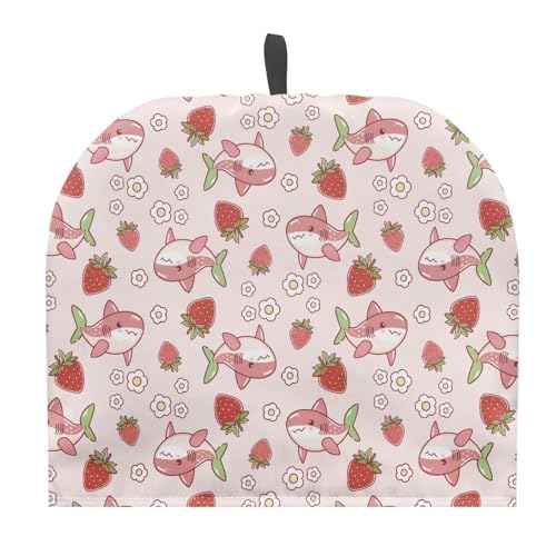 Image of Large Tea Cozy for Teapot Pink Shark Print Extra Thick Tea Pot Cover Home Kitchen Decoration Insulated Teapot Cozy Dust Kitchen Accessories for Home Daily
