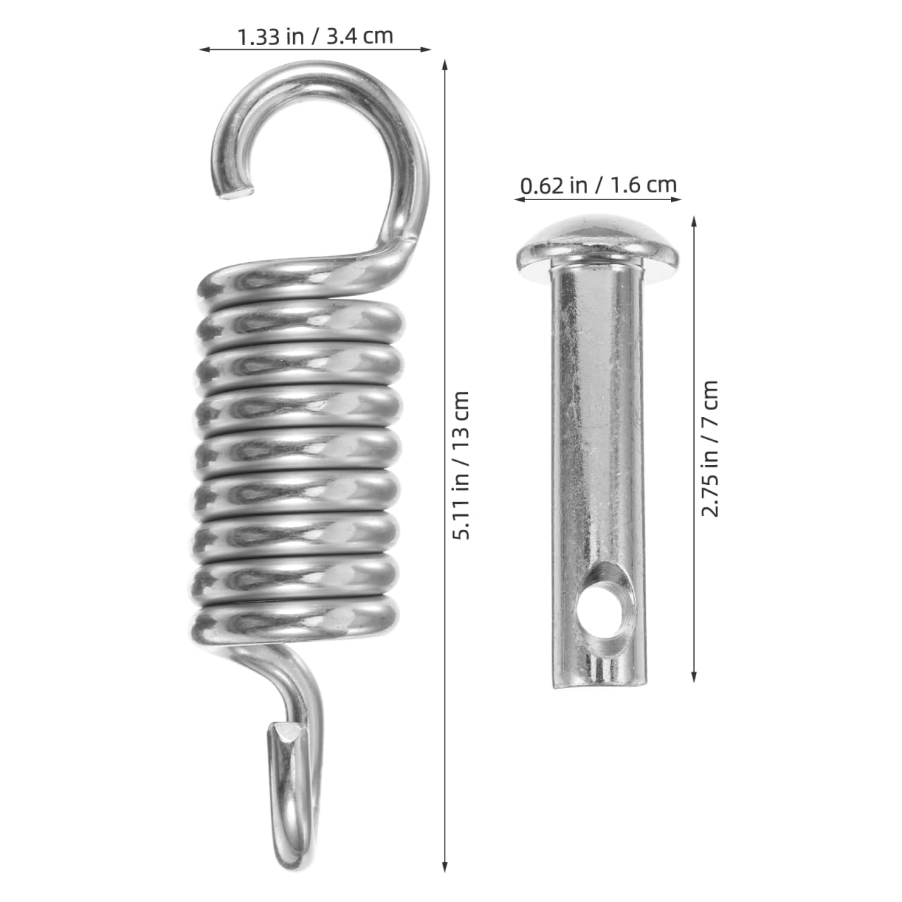 Garneck Steel Swing Hooks Heavy Duty 1 Set Swing Spring for Egg Chair Hanging Chair