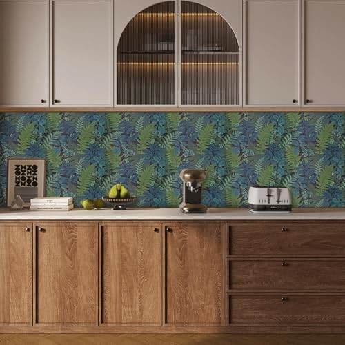 Papel de pared autoadhesivo botánico ConCus-T para tapar imperfecciones y decorar 8