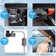GINTOOYUN OBD zu USB-C Hardwire Kit mit Display OBD 3-Pin männlich zu 90 Grad USB-C männlicher Stecker Dash Kamera Spannungsreduktion Hardwire Kit Ladekabel (10,17 FT)