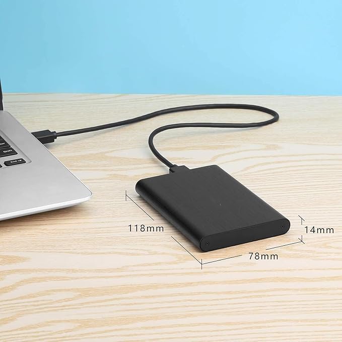 Image of 1tb Portable External Hard Disk - USB 3.0 for PC Laptop Windows and Mac, 1 Year Warranty, External HDD - Black (1 tb) (K)