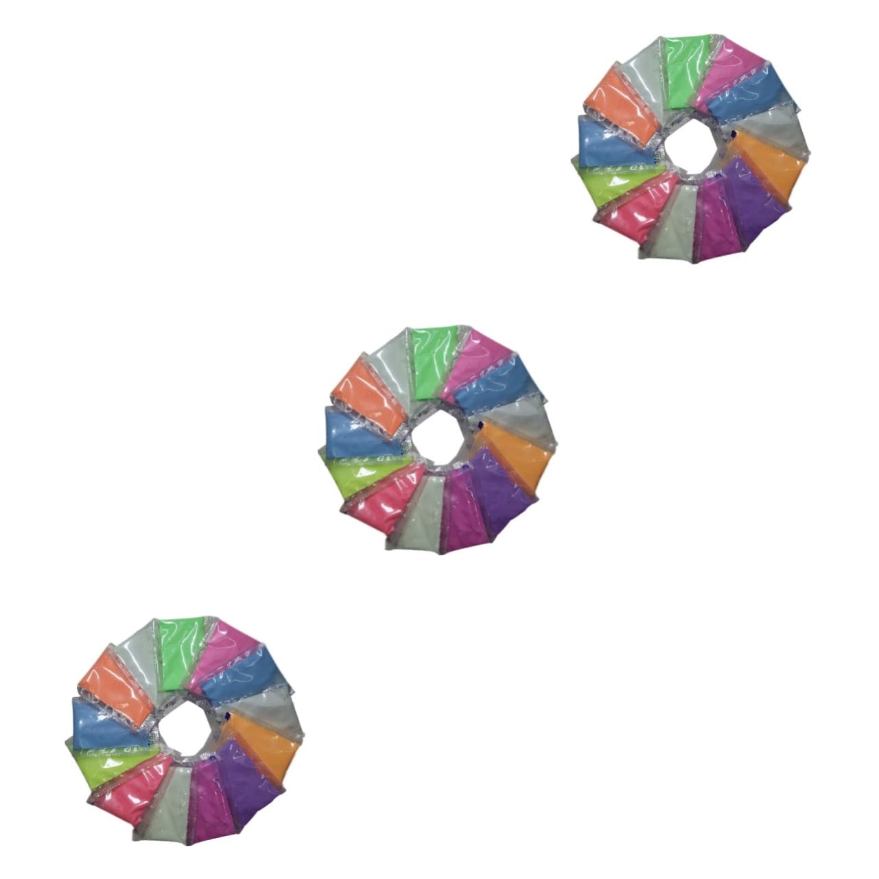 VILLCASE 3sets Artistic Nail Glitter Powder Luminous Fluorescent Dust for Nail Art Designs 8pcs*3 Random Color