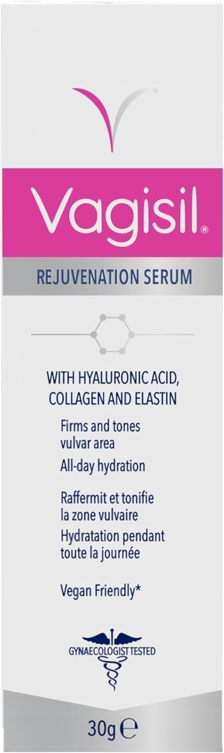 Vagisil Rejuvenation Serum für die Vulvarzone – Feuchtigkeitsspendend & verjüngend mit Hyaluronsäure, Kollagen und Elastin (30 g)