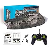 RC Boat Alligator Head Toy - RC Boat Crocodile Electric Racing 2.4G Hight Speed Prank Toy for Pools...