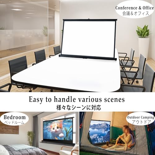 Pantalla portátil de proyección 50" 16:9 retráctil de escritorio miniatura 6