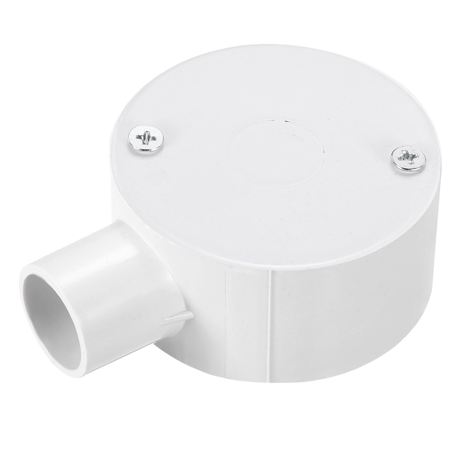 QUARKZMAN PVC Pipeline Box Connection Box 1-Way 20 mm with Cover, M4 Screws for House Pipe, Electrical Piping, Electronic Projects
