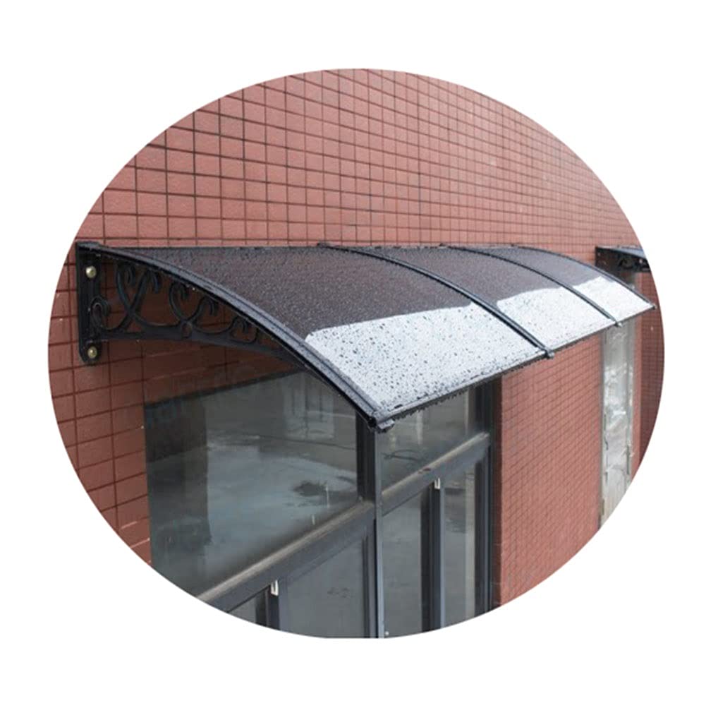 Amazon.com : L＆S Outdoor Polycarbonate Window Door Awning Front Door Sun  Canopy Simply Rain Shelter Cover Snow and Rain Blocker Black Bracket (Color  : Black, Size : 60x80cm24x31.5 Inch) : Patio, Lawn