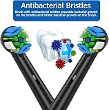 Qitizu Aufsteckbürsten Kompatibel mit Braun Oral b Elektrische Zahnbürste, 4 Floss, 4 Precision, 4 Sensitive, 4 EfficientClean Zahnbürstenaufsatz Aufsätze (16 Schwarz)