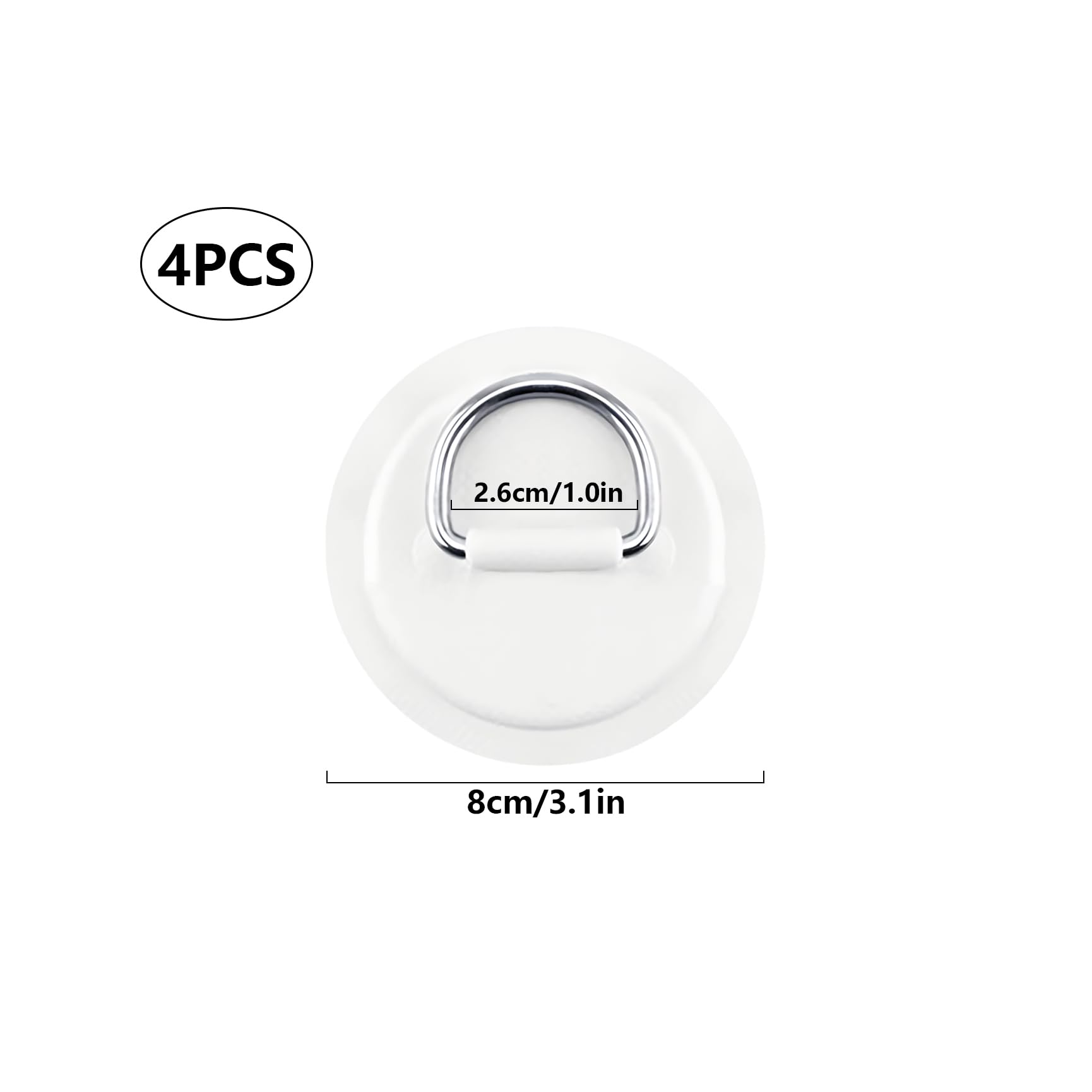 VGEBY D-Ring Patches 4er Set - PVC Aufnäher Für Schlauchboot & SUP Board