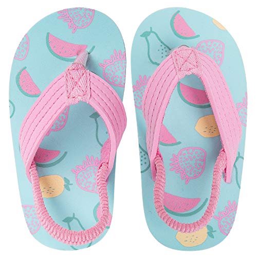 Image of Boys Girls Strap Flip Flops Sandals Cute Cartoon Unicorn Shark Toddler Flip Flop Kids Pool Beach Flat Slide Summer Water Shoes
