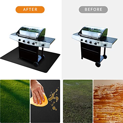 Hipiere Under Grill Mat - 65 X 39 Inch Grill Mat | Durable Grill Mats For Outdoor Grill Deck Protector | Fireproof Grill Mat For Deck & Patio | Large Grill Mat Oil-Proof And Easy To Clean #TOP3