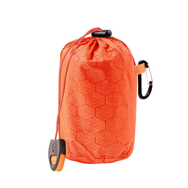 Bolsa de Almacenamiento para Bolsas de Dormir de Emergencia con Cordón, Clip Mosquetón y Organizador para Bolsas Bivvy Térmicas de Mylar para Supervivencia y Camping miniatura 7