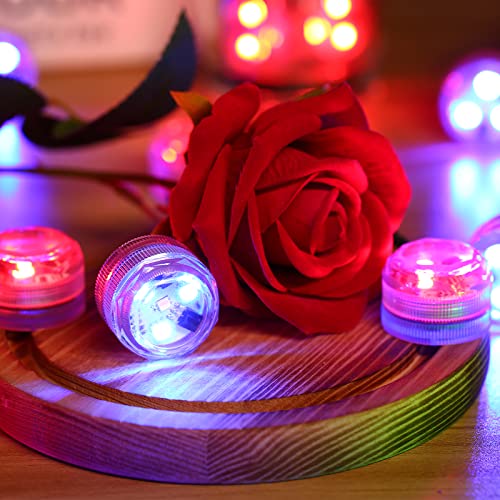Image of HL Small Submersible Led Lights with Remote,Mini LED Light,Waterproof Tea Light,Underwater Lights,Flameless Candles,Suitable for Vases, Fish Tanks, Hot Tubs, Parties,Wedding,Halloween Decorations
