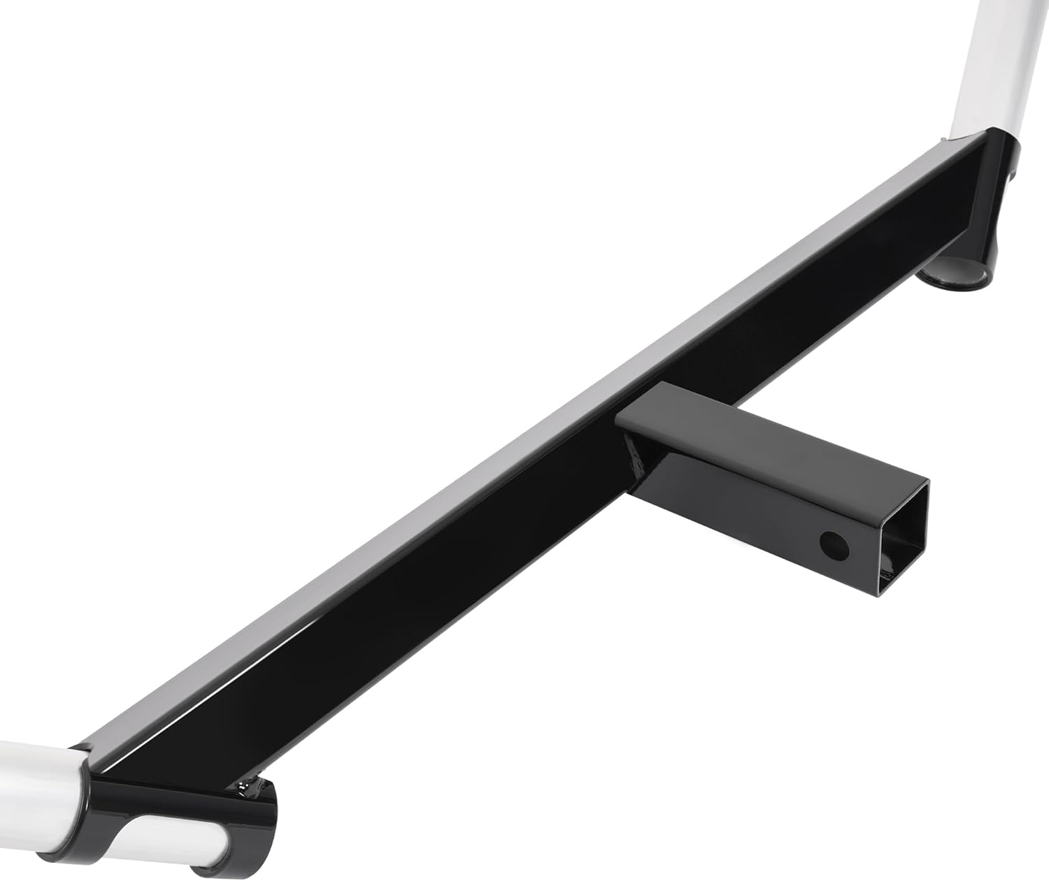 Kojem Hitch Mount Hammock Stand for 2" Vehicle Receiver hitches Class III & IV Trailer Hitch Steel Aluminium Powder Coated Stand 300lbs Capacity (Black+Silvery)