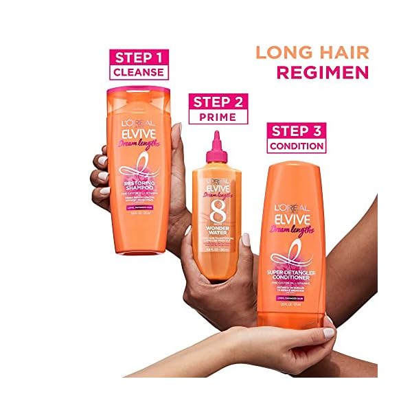 L'Oreal Paris Elvive Dream Lengths 8 Second Wonder Water Detangling Lamellar Rinse Out, 6.8 Ounce