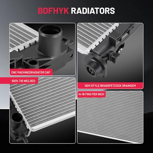 Image of BDFHYK CU2950 Aluminum Radiator for Jeep Compass, Patriot 2007-2017