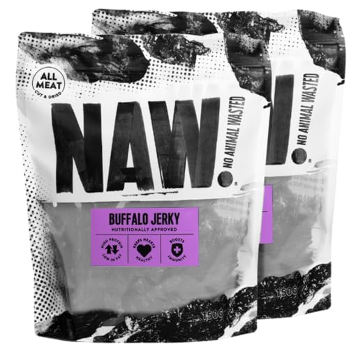 NAW Buffalo Jerky For Dogs 300g (2 Packs of 150g) Premium Jerky Dog Chews Made From 100% Natural Buffalo To Support Healthy Dental Hygeine