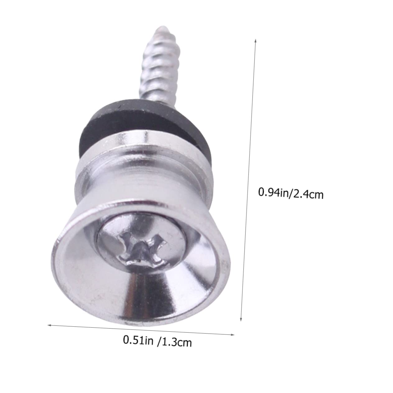 BESPORTBLE 2pcs Guitar Strap Locking Buttons Metal Bass Guitar Pin Locks Easy Install Guitar Accessory