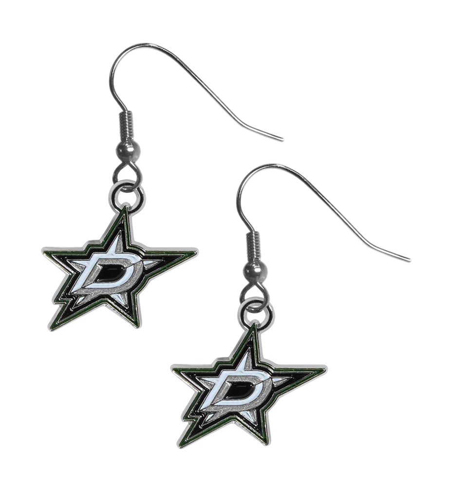 Siskiyou NHL Dallas Stars Chrome Dangle Earrings, Green