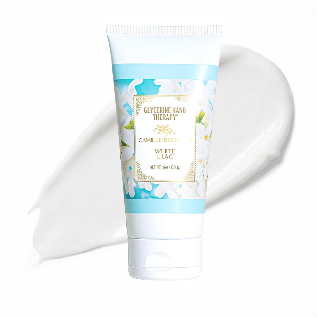 Camille Beckman Glycerine Hand Therapy Cream, White Lilac, 6 Ounce