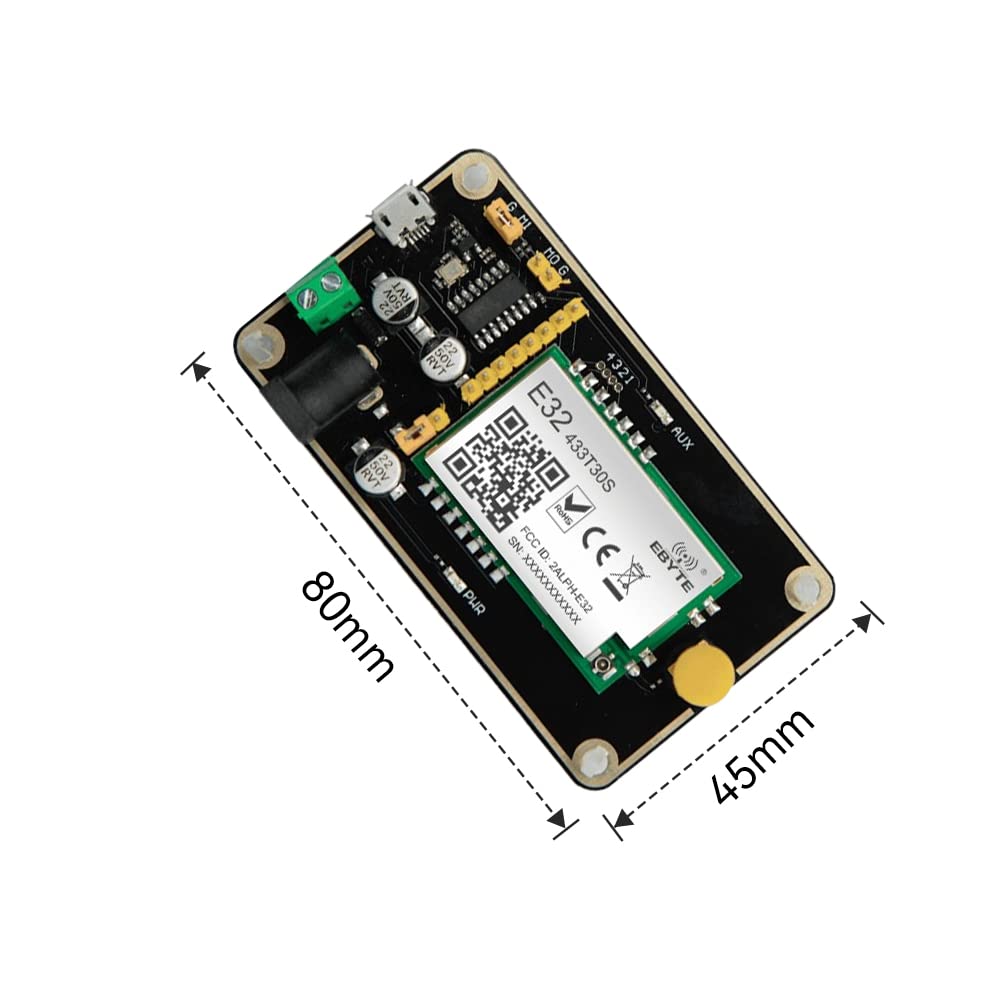433MHz Lora 30dBm IOT Transmitter Receiver Test Board E32-433TBH-01 with E32-433T30S Module Antenna USB Cable