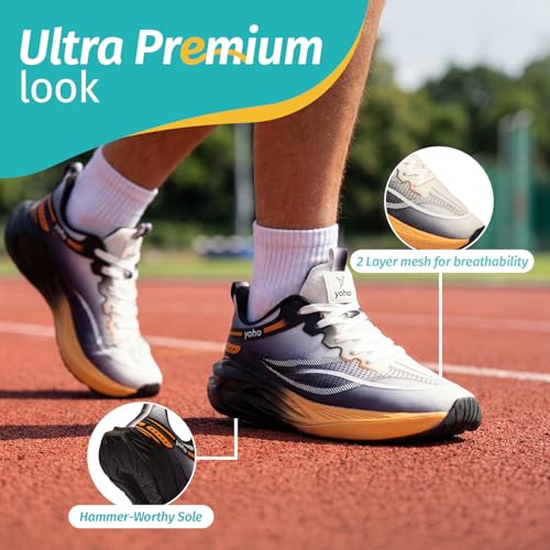 Image of YOHO Tempo Sports Shoes for Men | Stylish & Lightweight Sneaker for Man /Boys | Casual Shoe for Walking, Running, Gym & Everyday Use - 0906