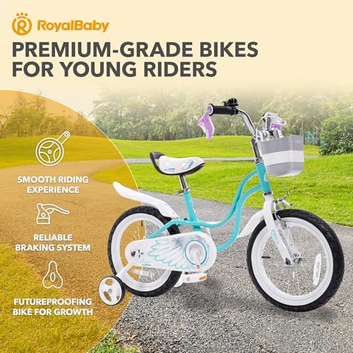 Image of Royalbaby Princess Girls Kids Bike 12 14 16 18 20 Inch Children Bicycle with Basket for Age 3-12 Years