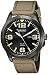 Seiko Men's SNE331 Sport Solar Black Stainless Steel Watch with Beige Nylon Band