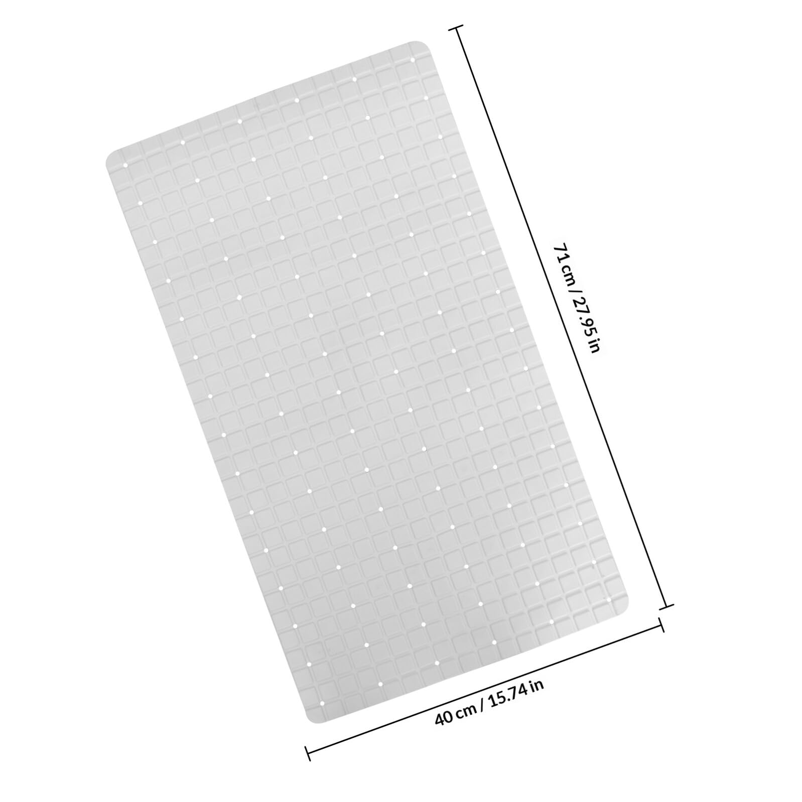 LIFKOME rutschfeste Badezimmermatte Weiß mit Saugnapf Badmatte 1 Stück 50X80cm für Bad Dusche und Senioren Geeignet