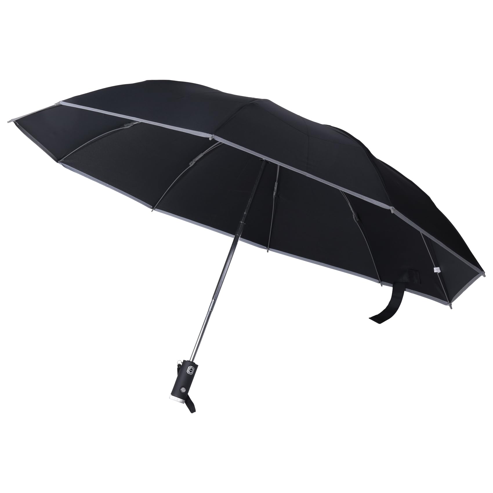 qimoi Automatic Reverse Umbrella Inverted Reflective Folding LED Light Safe Night Windproof Frame for Men Women Umbrellas