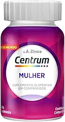 Centrum Mulher Multivitaminico Diário, com Magnésio, Vitamina D e Vitamina B12, 60 Comprimidos