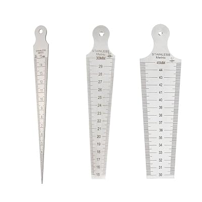 Bore gauge/Taper Gauge 1-15mm,15-30mm & 30-45mm Stainless Steel Taper Welding Gauge Feeler Gap Hole Measure Tool (PACK O