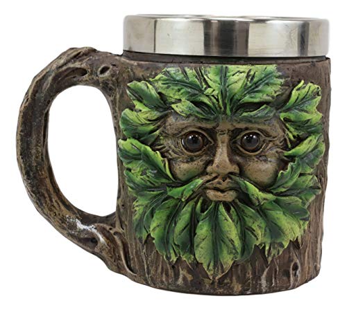 Ebros Gift Whimsical Magic Forest Spirit Chibi Greenman Drink Mug With Tree Bark Design Texture Beer Stein Tankard Coffee Cup 16oz Fantasy Willow Of The Wisteria Woods