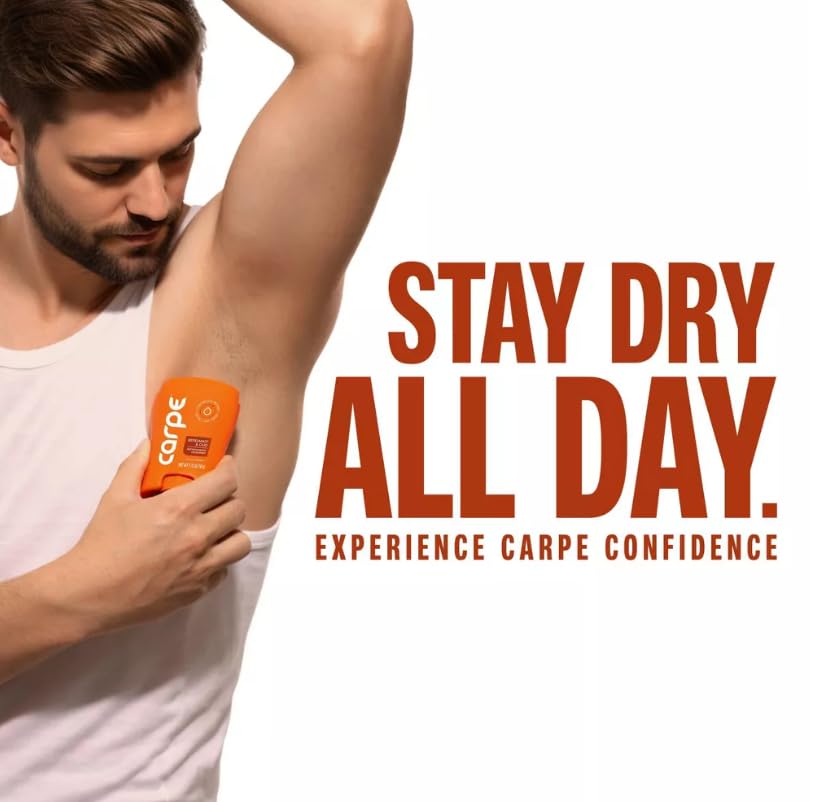Carpe Men's 100HR Sweat & Odor Control Antiperspirant Deodorant - Bergamot&Oud - 1.76oz: Paraben-Free, Phthalate-Free, Vegan, Cream Form