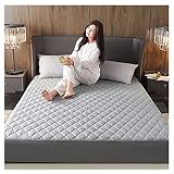 Baumwolle Matratzenschoner,Wasserdichte Atmungsaktiv Matratzentopper,Weiche Langlebig Antirutsch Matratzenbezug,passend Für Matratzenauflagen Boxspringbett Doppelbetten ,Grey-180x200cm(71x79inch)