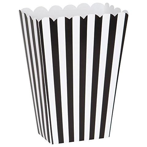 Unique Black & White Striped Popcorn Boxes Cover