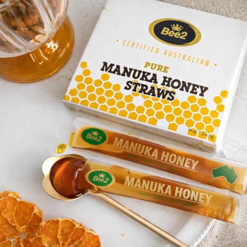Bee2 Miel Manuka MGO 550+ 0.42oz x 30 pack miniatura 4