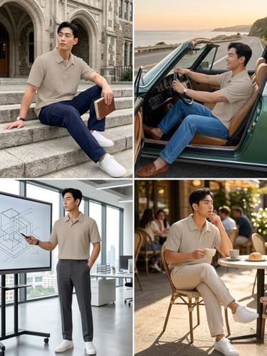 Image of Leriya Fashion Cotton T-Shirt for Men - Soft Breathable Fabric | Regular Fit Half Sleeve Collar Tee for Summer Casual Wear (Available in Plus Size)
