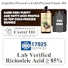 Handcraft Blends Organic Castor Oil 16 Fl Oz | 100% Pure and Natural | Premium Grade Carrier Oil | Hair, Eyelashes and Eyebrows | Hair and Body | Expeller-Pressed | Hexane-Free