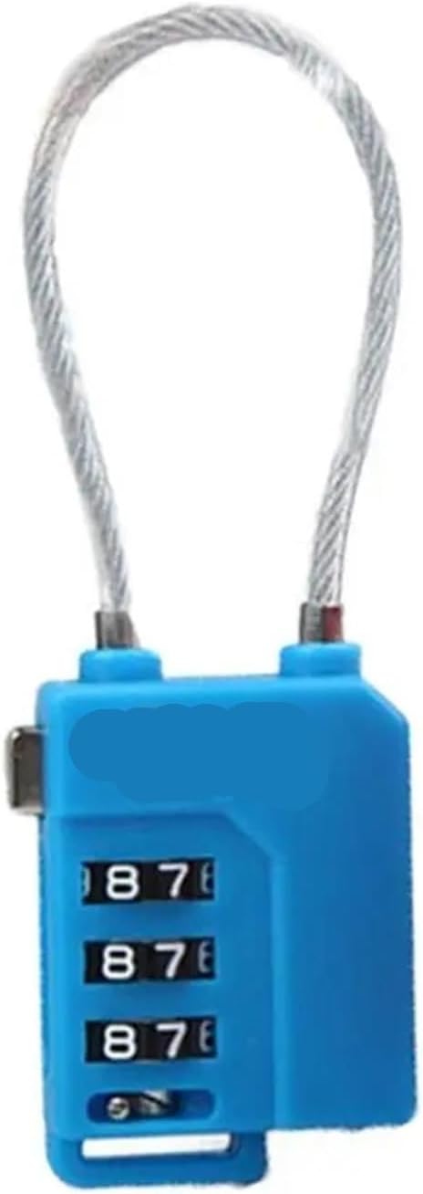 Colorful Code Lock for Travel Luggage Password Changeable Lock Contrast Color Design Padlock Cabinet Locker 1Pcs(D-Blue)