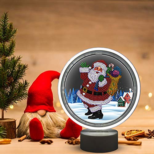 sikiwind Decoração de Natal Papai Noel Faça Você Mesmo Formato Especial Broca Pintura Diamante Dispo