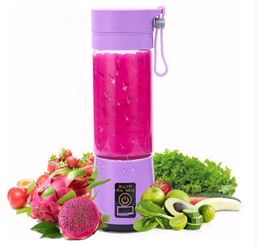 Mini Liquidificador Portátil 6 Lâminas Bateria Recarregável Coque...