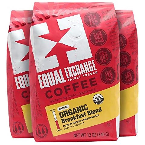 Equal Exchange Organic Ground Coffee, Breakfast Blend, 12 Ounce (Pack of 3) Cover