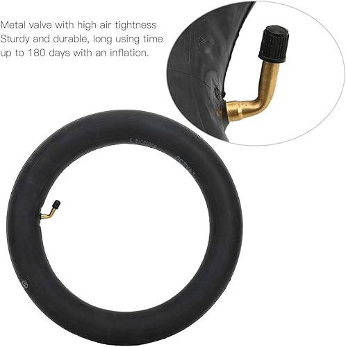 Miniatura 3 de Tubo interior de bicicleta eléctrica Tubo interno de goma butílica con válvula doblada de metal neumático de repuesto inflado reemplazar scooter
