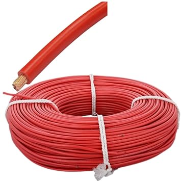 Drumstone Copper Wires 10mm for Domestic and Industrial Electric Connections up to 1500 watts 75 Meter (Red Color)