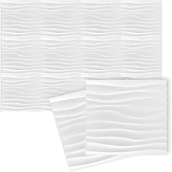 Ceramica Imitacion Madera Para Fachadas Acepunch 12 Paneles de pared 3D Negro 30x30cm PVC Azulejos decorativos Impermeable a prueba de arañazos Cuadrado Papel tapiz ignífugo Separadores de habitaciones Decoración interiores Sala estar