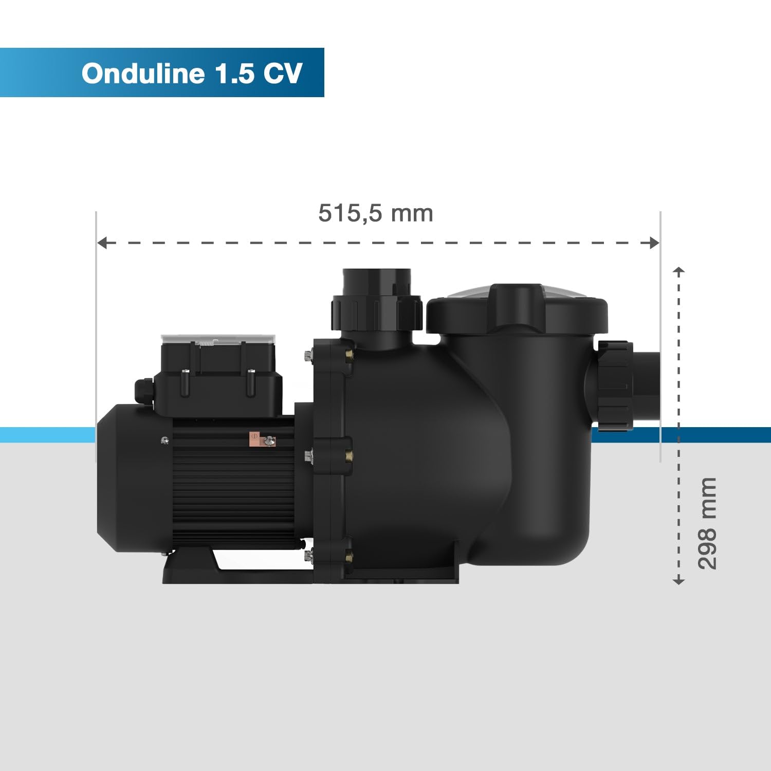 POOLEX - PF-OL15 – Filterpumpe Poolex Onduline mit variabler Geschwindigkeit – 1,5 PS – für den Einsatz auf Pools bis 80 m – 3 Geschwindigkeitsstufen