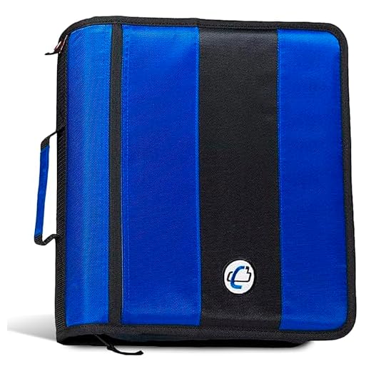 Case-it 2-Inch Ring Zipper Binder, Blue, D-251-BLU