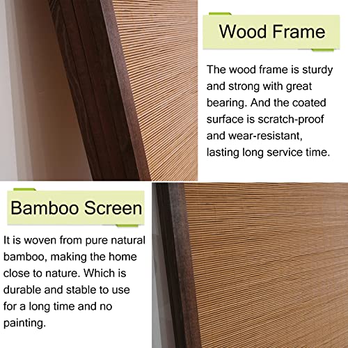 Paravent en bambou de 120 cm avec 3 panneaux pour studio - 6