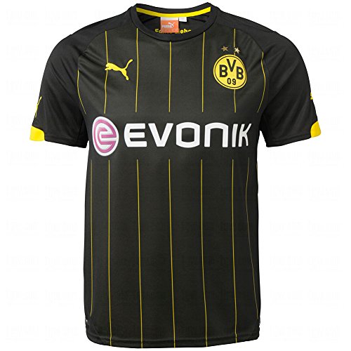 Puma Men's BVB Away Replica Shirt, XX-Large, Black-Cyber Yellow